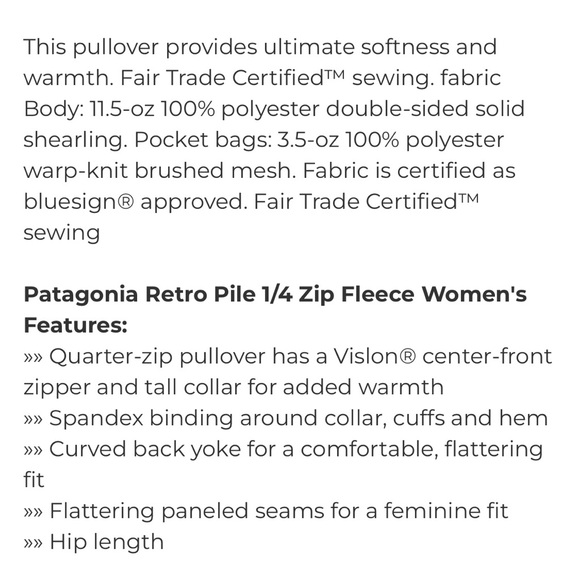 Patagonia Retro Pile 1/4 zip fleece in Nomad Green - Picture 7 of 7